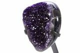 Amethyst Geode With Metal Stand - Uruguay #306898-3